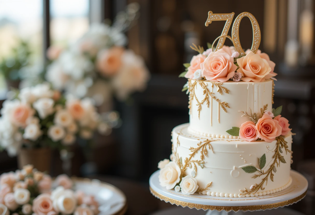 70th birthday celebration cake ideas